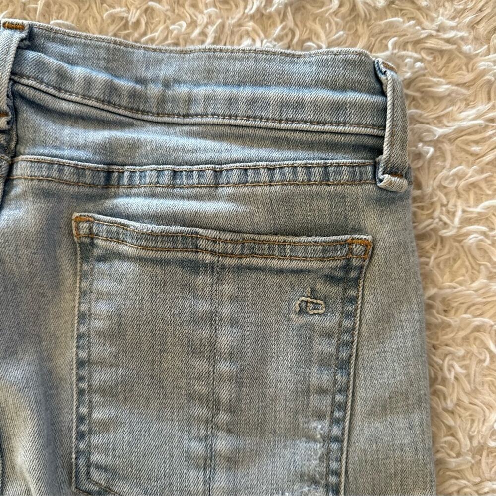 Rag & Bone Light Wash Skinny Jeans Rae Hem Distressed Size 28 - Picture 12 of 14